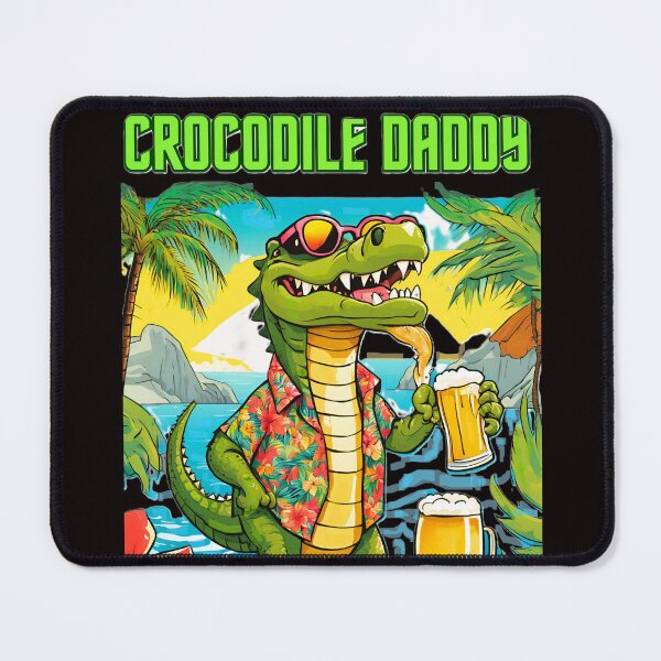 Item preview, Crocodile Daddy is on vacation drinking beer - "undercover Dundee" designed and sold by Atarac.