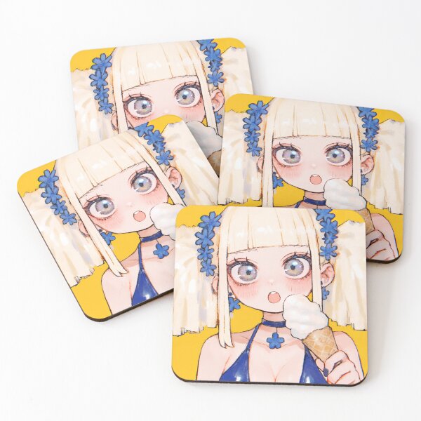 Item preview, Blonde Anime Girl with Ice Cream designed and sold by bubblegoth.