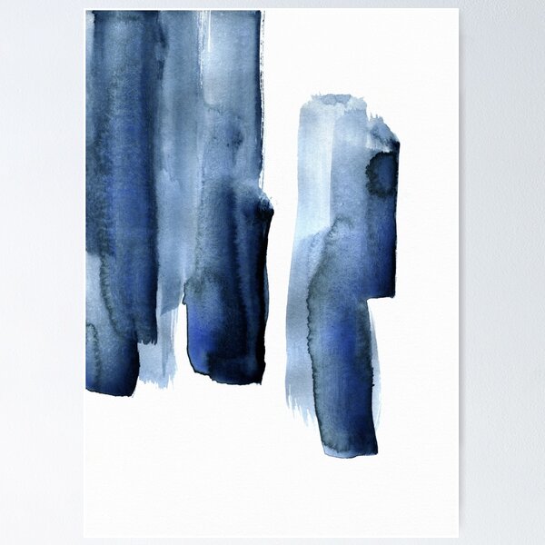 Item preview, Just Indigo 8 | Minimal Watercolor Brushstroke designed and sold by Menega  Sabidussi.