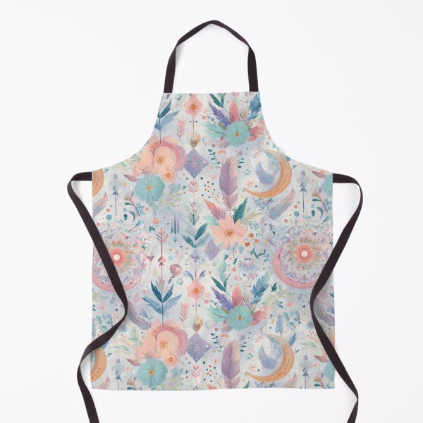Item preview, Boho Watercolor Seamless Pattern with Feathers, Arrows, Flowers & Moons – Soft Pastel Ethnic Design designed and sold by AnnaAdum.