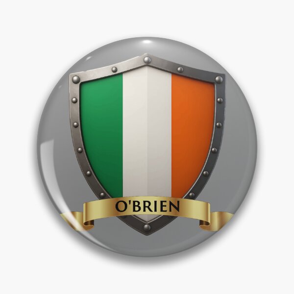 Item preview, O’Brien Irish Shield – Classic National Tricolour Emblem designed and sold by Highlandkings.