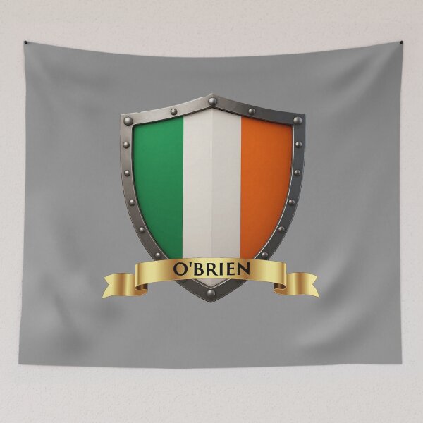 Item preview, O’Brien Irish Shield – Classic National Tricolour Emblem designed and sold by Highlandkings.
