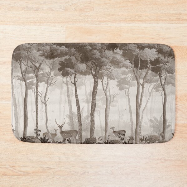 Item preview, pattern forest trees wallpaper with plants dear, birds, butterflies vintage background .jpg designed and sold by hAITHAM1985.