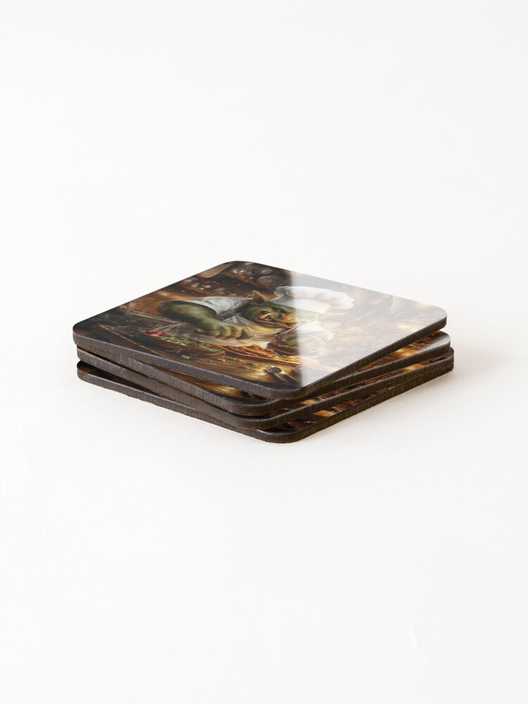 Thumbnail 4 of 5, Coasters (Set of 4), Orc Chef designed and sold by Rtymer.