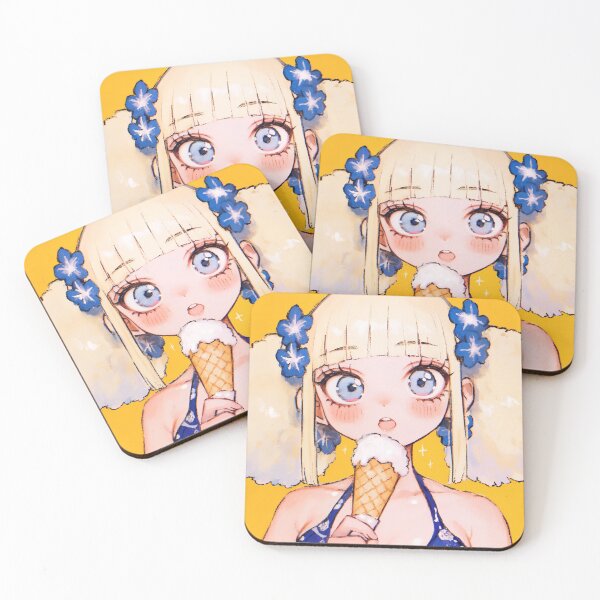 Item preview, Blonde Anime Girl with Ice Cream designed and sold by bubblegoth.