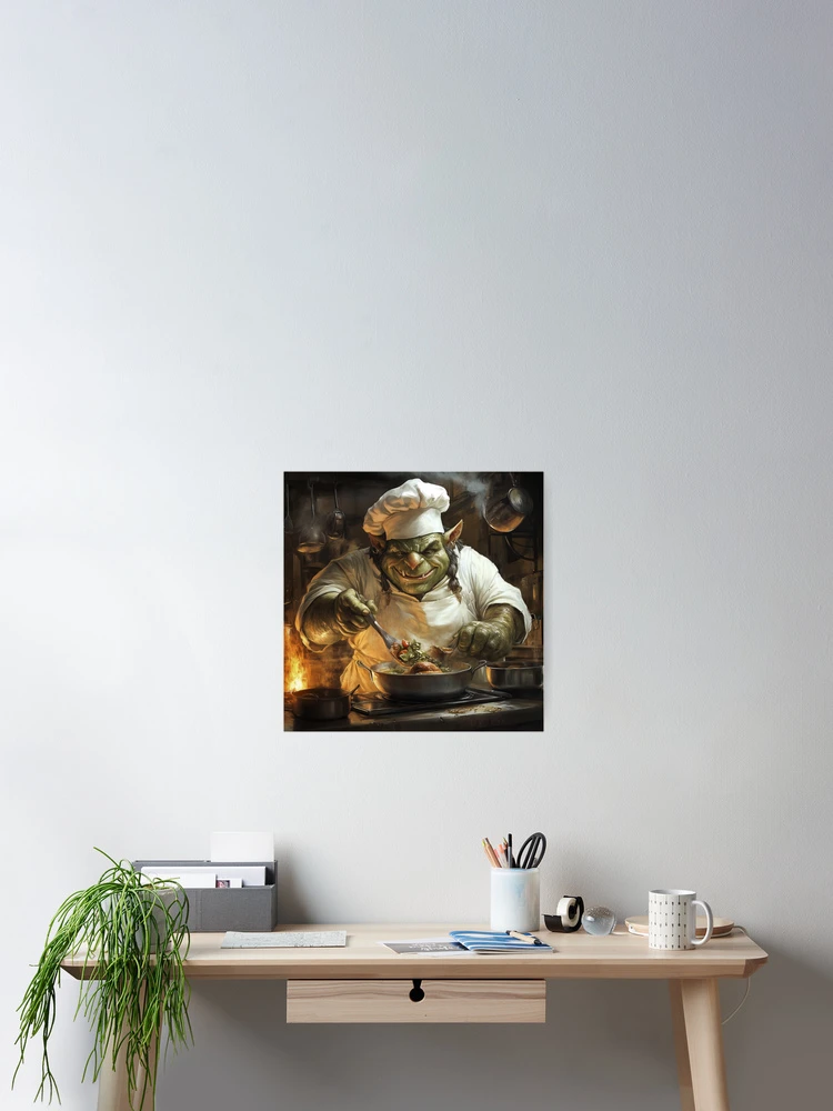 Thumbnail 2 of 3, Poster, Orc Chef designed and sold by Rtymer.