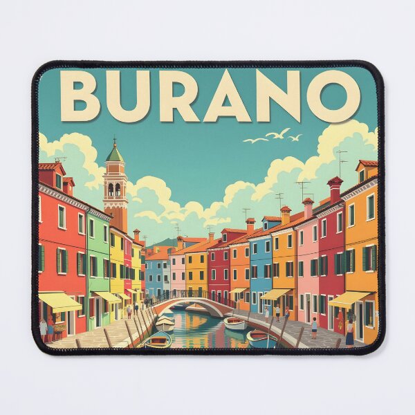 Item preview, Burano: Vintage-Style Painterly Travel Poster designed and sold by LSVart.