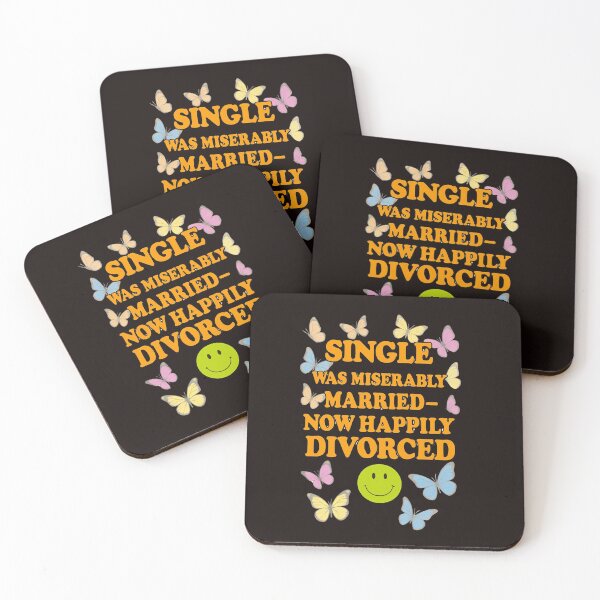 Item preview, Happily Divorced – Butterfly and Text Design designed and sold by WHDProduction45.