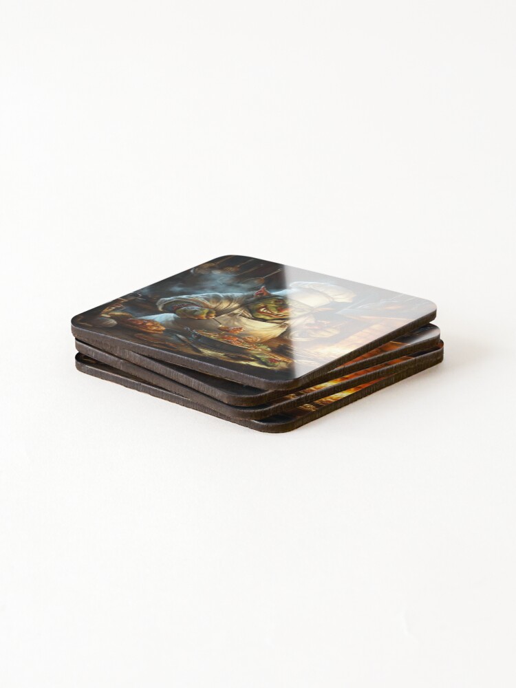 Thumbnail 4 of 5, Coasters (Set of 4), Orc Chef designed and sold by Rtymer.