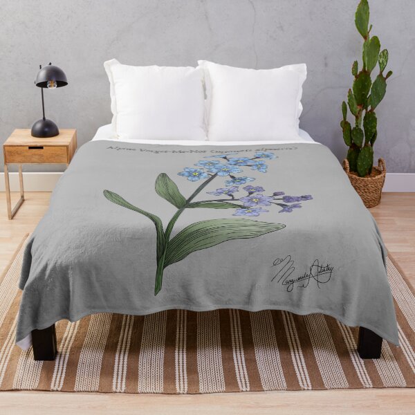 Item preview, Alpine Forget-Me-Not (myosotis alpestris) Vintage Nature Art designed and sold by Marguerite Artistry.