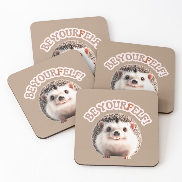 Item preview, Be yourself cute hedgehog  designed and sold by FatBirdie.