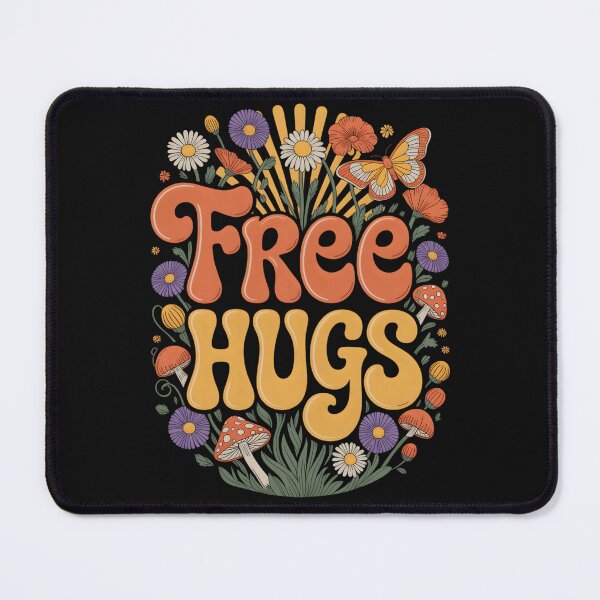 Item preview, Free Hugs Day Hugging Day Flower Hippie Retro Women Men Kids designed and sold by clothesy7.