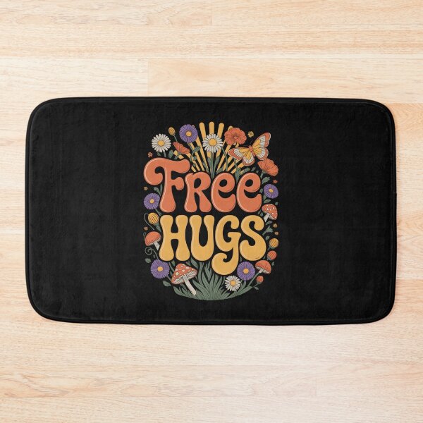 Item preview, Free Hugs Day Hugging Day Flower Hippie Retro Women Men Kids designed and sold by clothesy7.