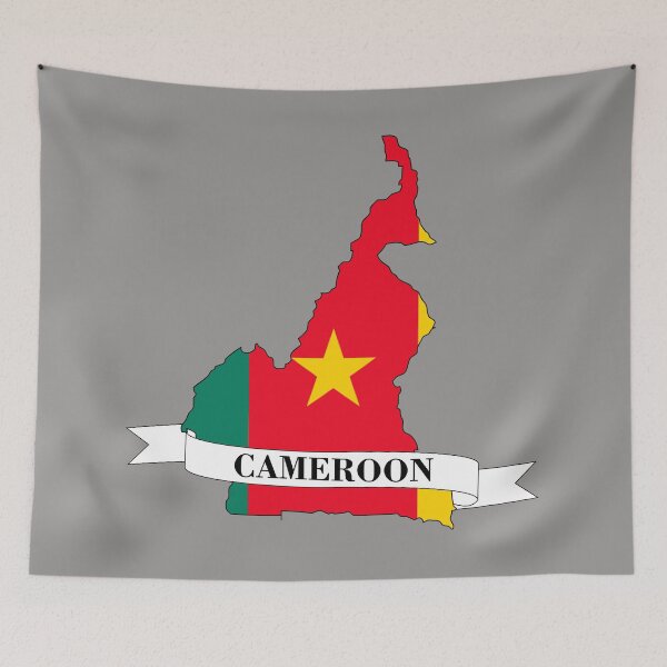 Item preview, Flag map of Cameroon designed and sold by visual adventures.