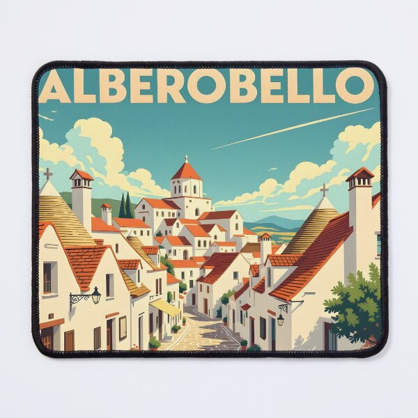 Item preview, Alberobello: Vintage-Style Painterly Travel Poster designed and sold by LSVart.