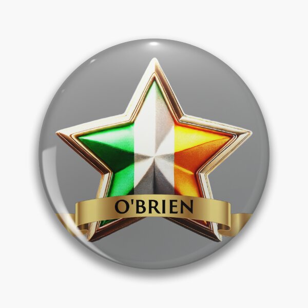 Item preview, O’Brien Irish Heritage Star – Tricolour Name Crest Design designed and sold by Highlandkings.