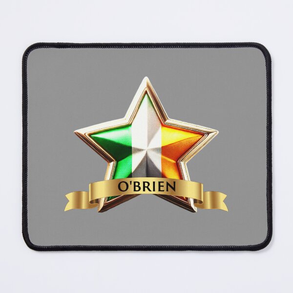 Item preview, O’Brien Irish Heritage Star – Tricolour Name Crest Design designed and sold by Highlandkings.
