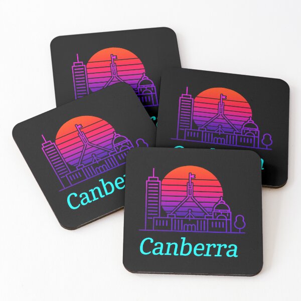 Item preview, Canberra Neon Skyline Collection: Futuristic City Lights designed and sold by Design_Your_Day.