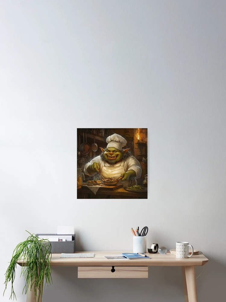 Thumbnail 2 of 3, Poster, Orc Chef designed and sold by Rtymer.