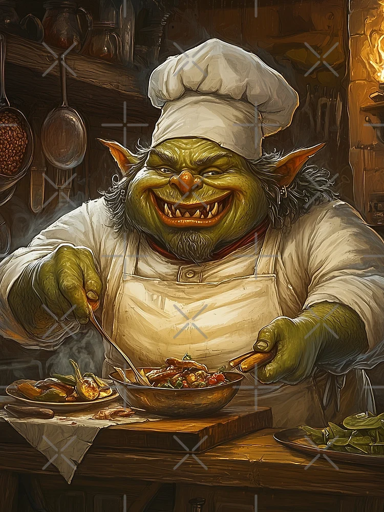 Thumbnail 3 of 3, Scarf, Orc Chef designed and sold by Rtymer.