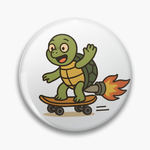 Item preview, Rocket Turtle on a Skateboard – Turbo Speed Shell Ride designed and sold by AIDesignByMiro.