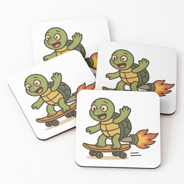 Item preview, Rocket Turtle on a Skateboard – Turbo Speed Shell Ride designed and sold by AIDesignByMiro.