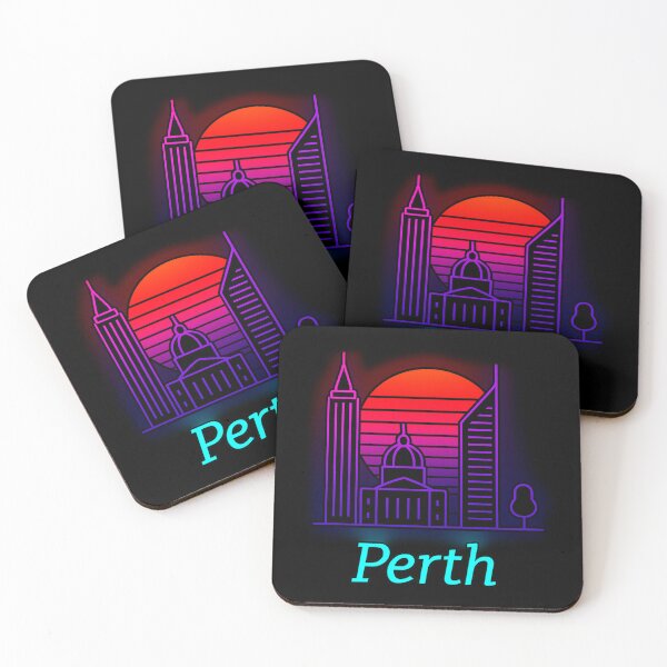 Item preview, Perth Neon Skyline Collection: Futuristic City Lights designed and sold by Design_Your_Day.