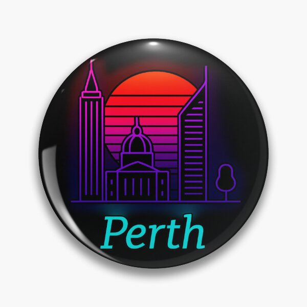Item preview, Perth Neon Skyline Collection: Futuristic City Lights designed and sold by gocha13.