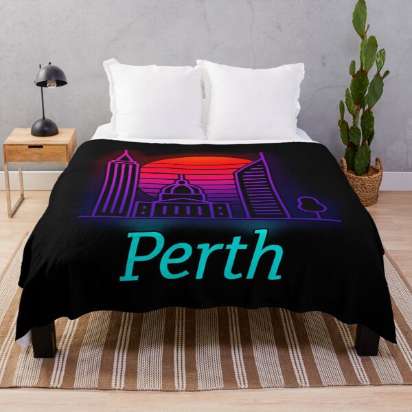 Item preview, Perth Neon Skyline Collection: Futuristic City Lights designed and sold by Design_Your_Day.