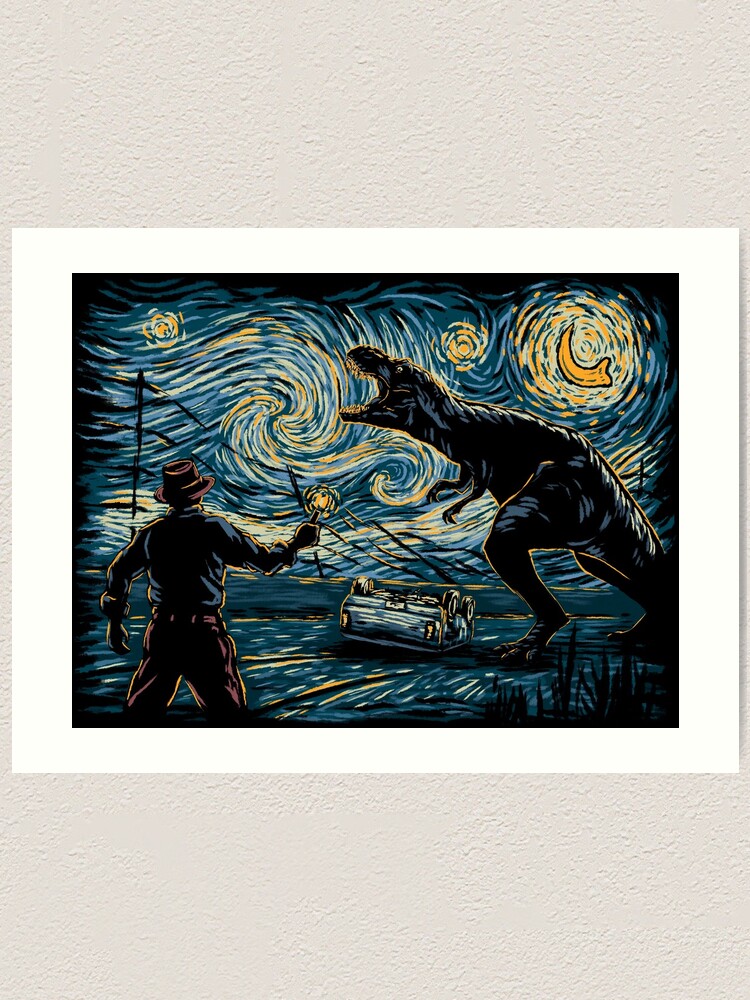 Jurassic Night Art Print for Sale by hootbrush