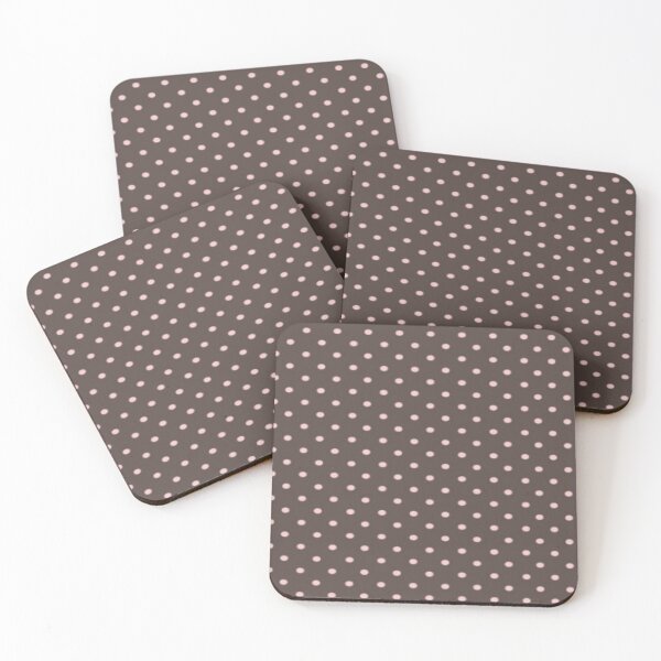 Item preview, Pink polka-dot brown pattern  designed and sold by Pixiedrop.
