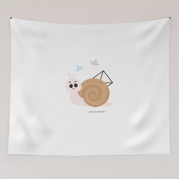 Item preview, Snail Mail Hugs – Cute Cozy Snail with Love Letter Illustration designed and sold by KWkindwaves.
