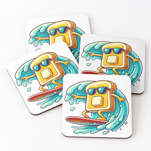 Item preview, Surfing Bread – Wave Rider Slice designed and sold by AIDesignByMiro.