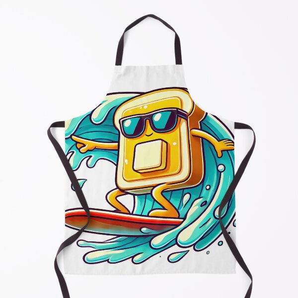 Item preview, Surfing Bread – Wave Rider Slice designed and sold by AIDesignByMiro.