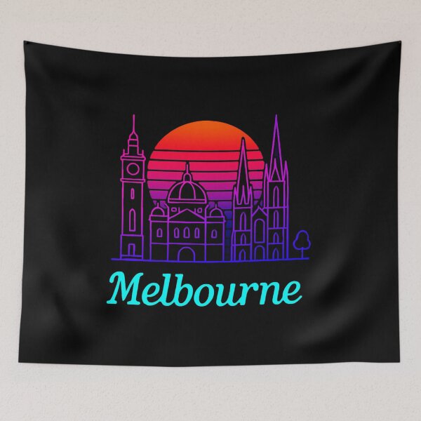 Item preview, Melbourne Neon Skyline Collection: Futuristic City Lights designed and sold by Design_Your_Day.