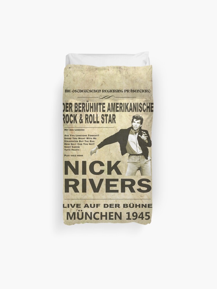Top Secret Nick Rivers Concert Poster Duvet Cover By Unconart