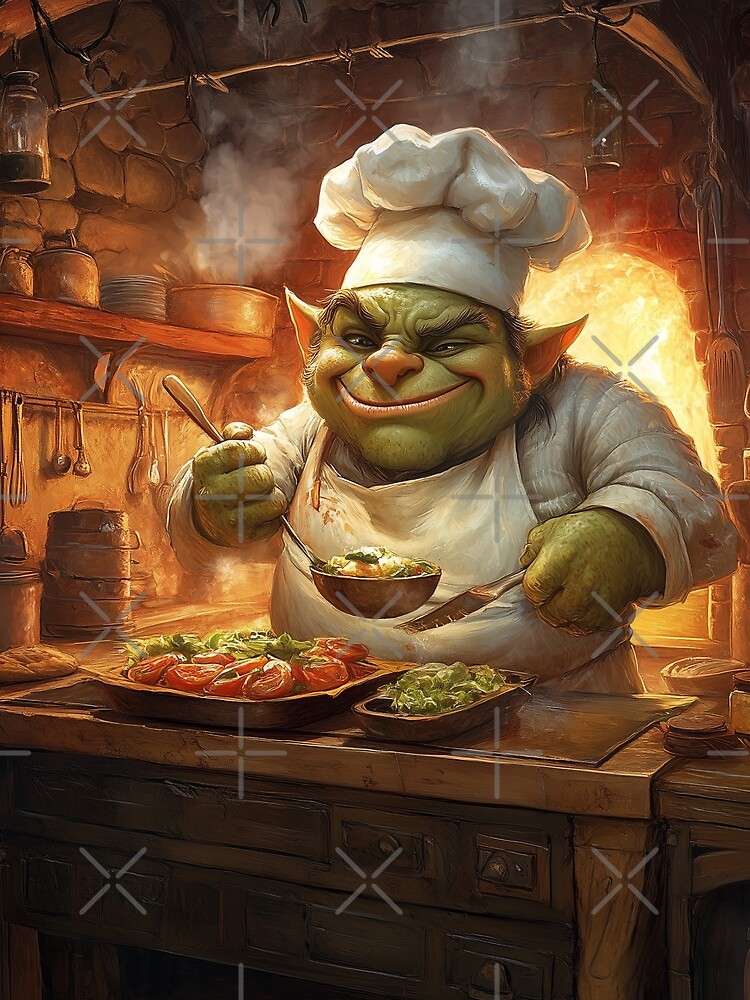 Thumbnail 3 of 3, Scarf, Orc Chef designed and sold by Rtymer.