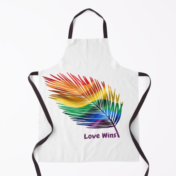 Item preview, Gay Pride Flag – Abstract rainbow feather with Love Wins text designed and sold by ArteJorge48.