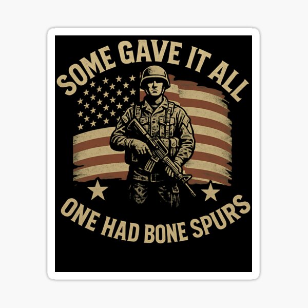 Artikel-Vorschau von Einige gaben alles, einer hatte Knochensporne, Veteranen protestieren mit der US-Flagge, designt und verkauft von zptees.