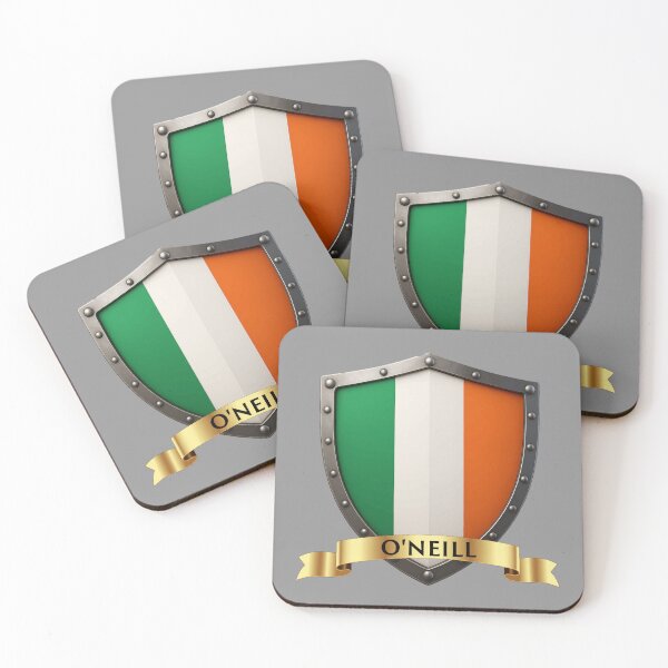 Item preview, Ireland Shield Crest – O'Neill Name Banner Edition designed and sold by Highlandkings.