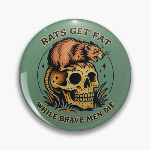 Item preview, Rats Get Fat While Brave Men Die – Dark Political Skull & Rat Design	 designed and sold by Victor Shadehorn.