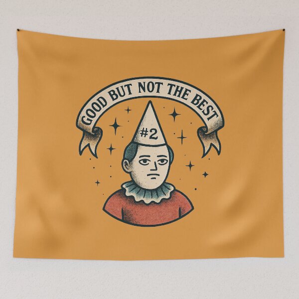 Item preview, Good But Not the Best – Funny #2 Sad Clown Vintage Art Design	 designed and sold by Victor Shadehorn.