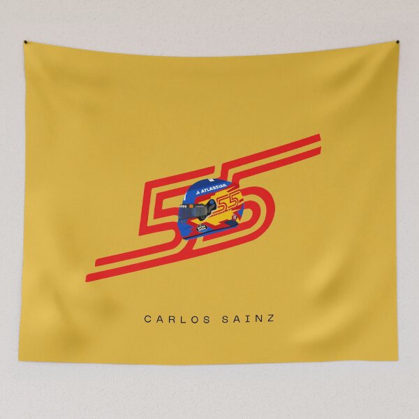 Item preview, Carlos Sainz 55 Formula 1 helmet F1 2025  designed and sold by Pink Polar F1.