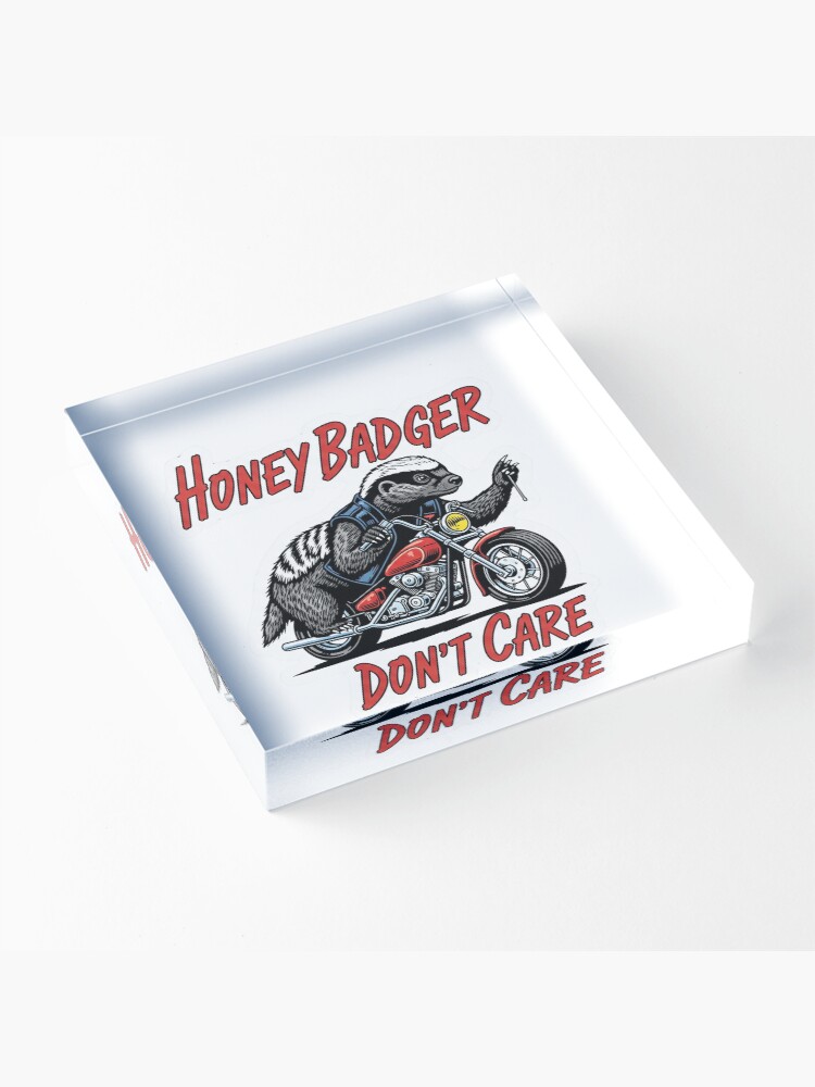 Thumbnail 3 of 5, Acrylic Block, don't care designed and sold by Psych0Rabb1t.