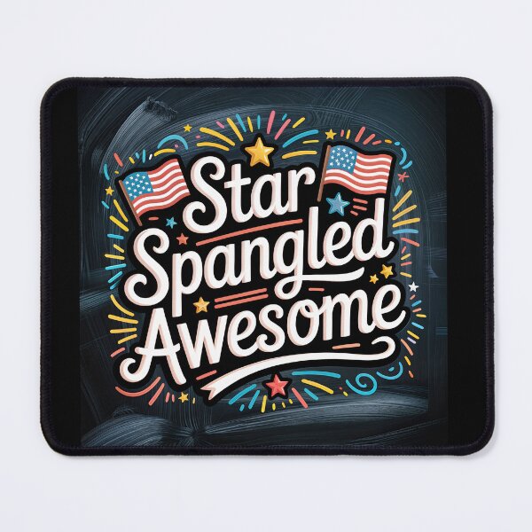 Item preview, Star Spangled Awesome - Patriotic Chalkboard Style designed and sold by ForeverPrintsOK.