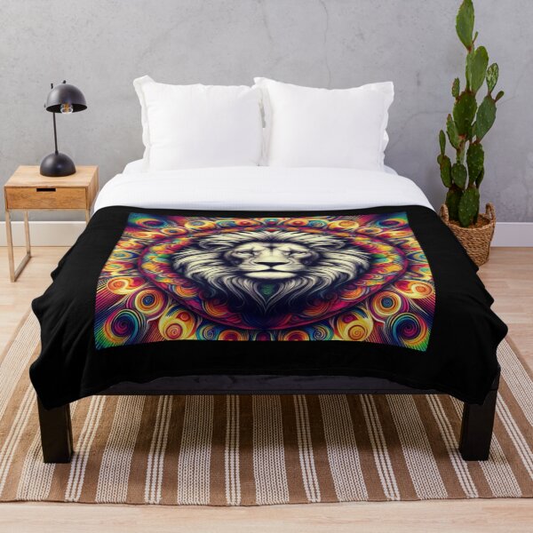 Aperçu de l'œuvre Psychedelic Wild Lion 3 créée et vendue par CatManDrew.
