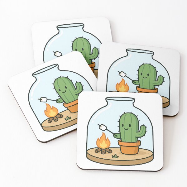 Item preview, Cactus Campfire Moment – Marshmallow Roast in a Bottle designed and sold by AIDesignByMiro.