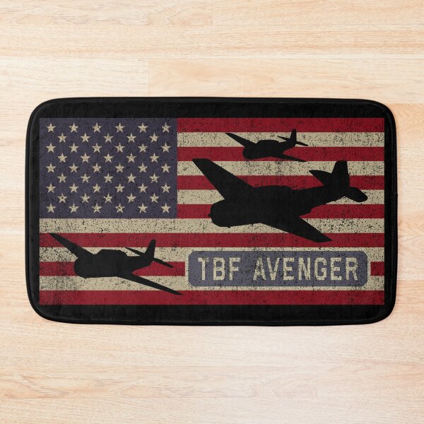 Item preview, TBF Avenger WW2 Torpedo Bomber Plane USA Patriotic Flag designed and sold by MilitaryMart.