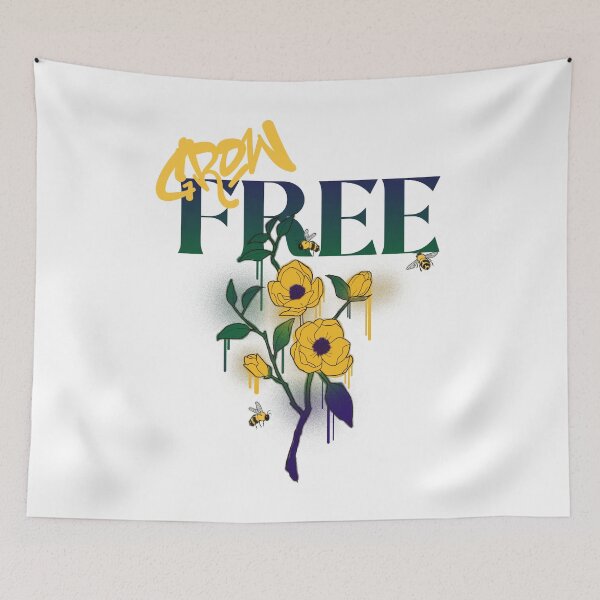 Item preview, grow free - graffiti flower designed and sold by salvaverde.