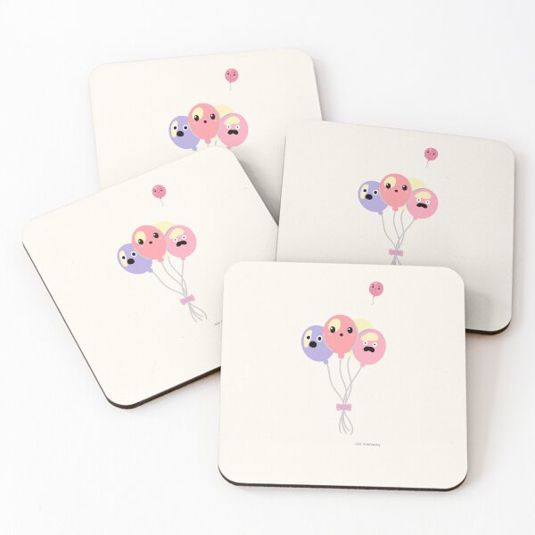 Item preview, Balloon Buddies – Cute Minimal Balloon Friends Floating Together designed and sold by KWkindwaves.